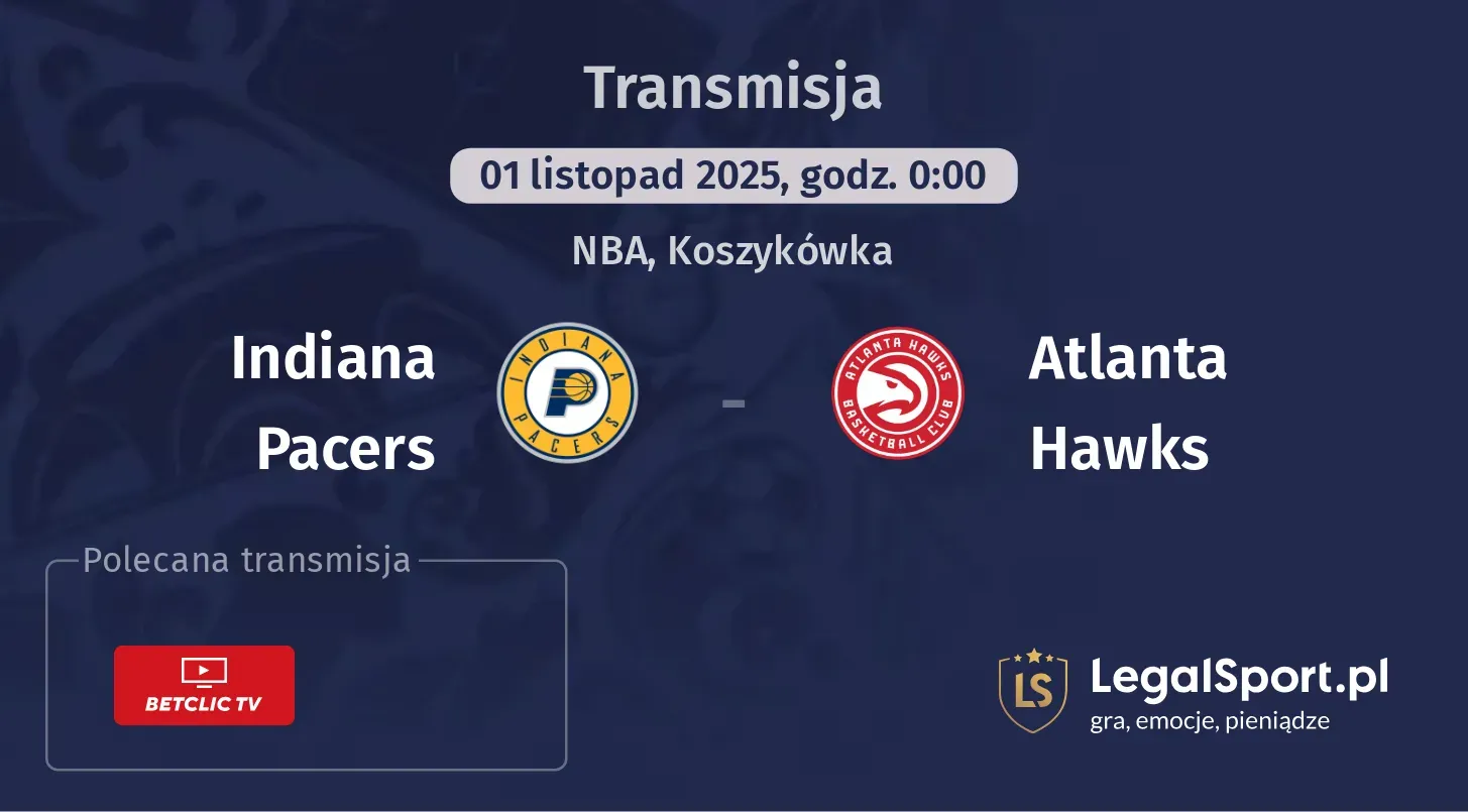 Indiana Pacers - Atlanta Hawks gdzie oglądać?