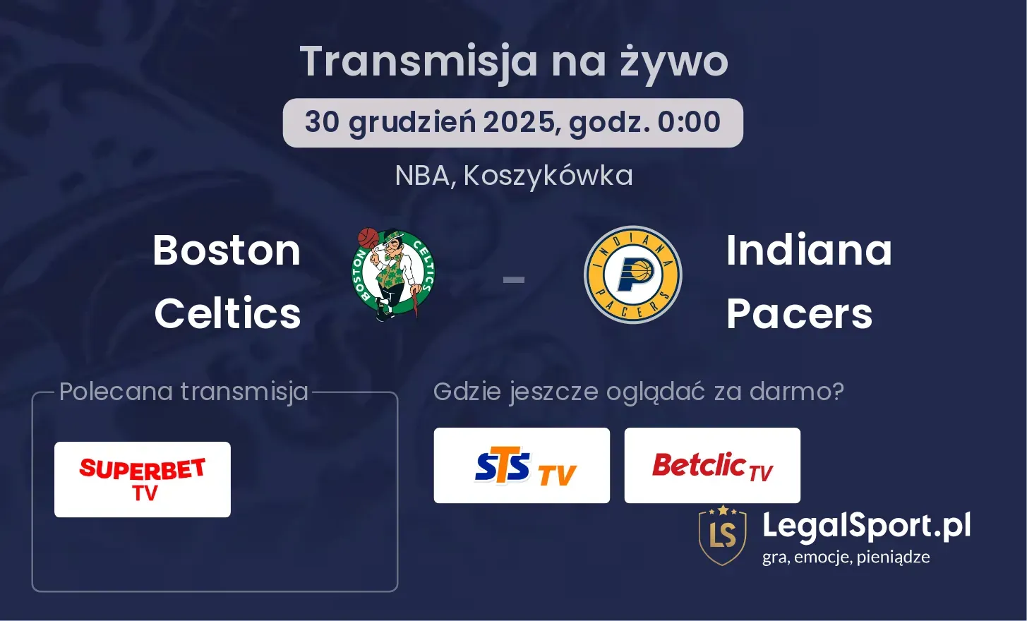 Boston Celtics - Indiana Pacers gdzie oglądać?