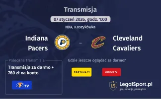 Indiana Pacers - Cleveland Cavaliers gdzie oglądać (07.01.2026)