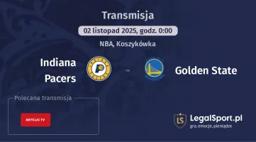 Indiana Pacers - Golden State gdzie oglądać? (02.11)