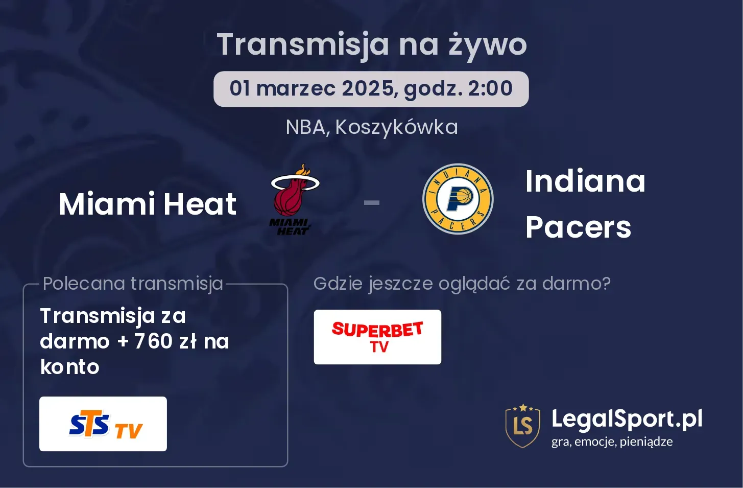 Miami Heat - Indiana Pacers gdzie oglądać?