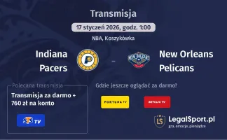Indiana Pacers - New Orleans Pelicans gdzie oglądać? (17.01)