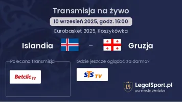 Islandia - Gruzja gdzie oglądać?