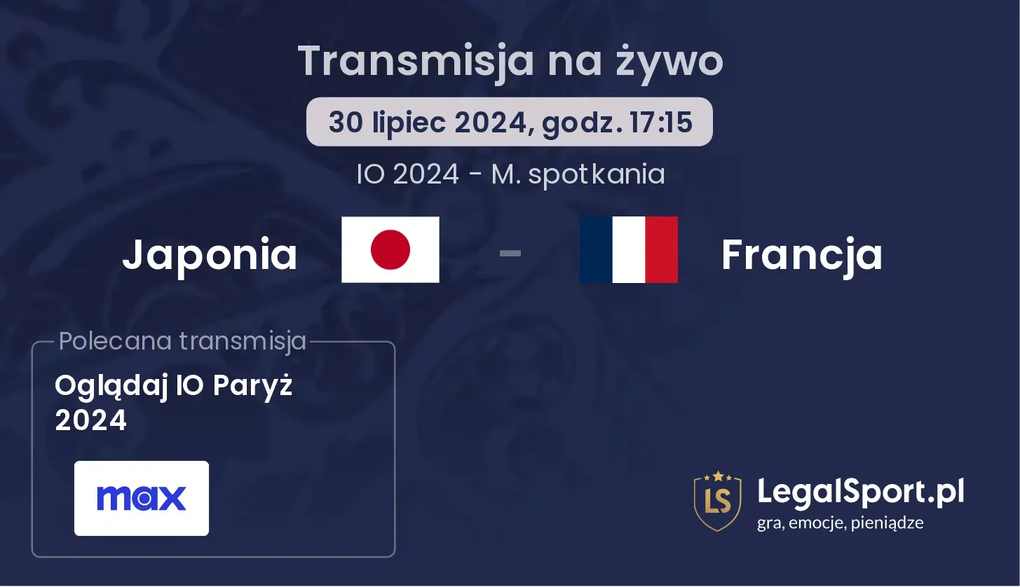 Japonia - Francja gdzie oglądać? (30.07, godz. 17:15)