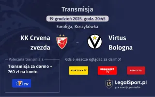 KK Crvena zvezda - Virtus Bologna gdzie oglądać? (19.12)
