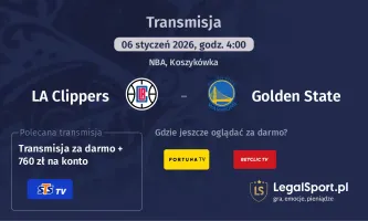 LA Clippers - Golden State gdzie oglądać? (06.01)