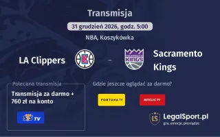 LA Clippers - Sacramento Kings gdzie oglądać (31.12.2025)