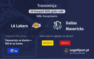 LA Lakers - Dallas Mavericks gdzie oglądać? (29.11)