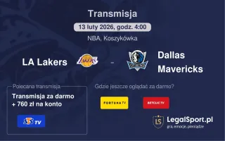 LA Lakers - Dallas Mavericks gdzie oglądać? (13.02)