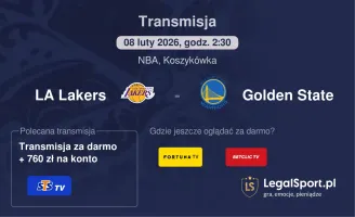 LA Lakers - Golden State gdzie oglądać (08.02.2026)