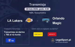 LA Lakers - Orlando Magic gdzie oglądać? (25.02)