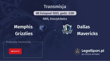 Memphis Grizzlies - Dallas Mavericks gdzie oglądać? (08.11)