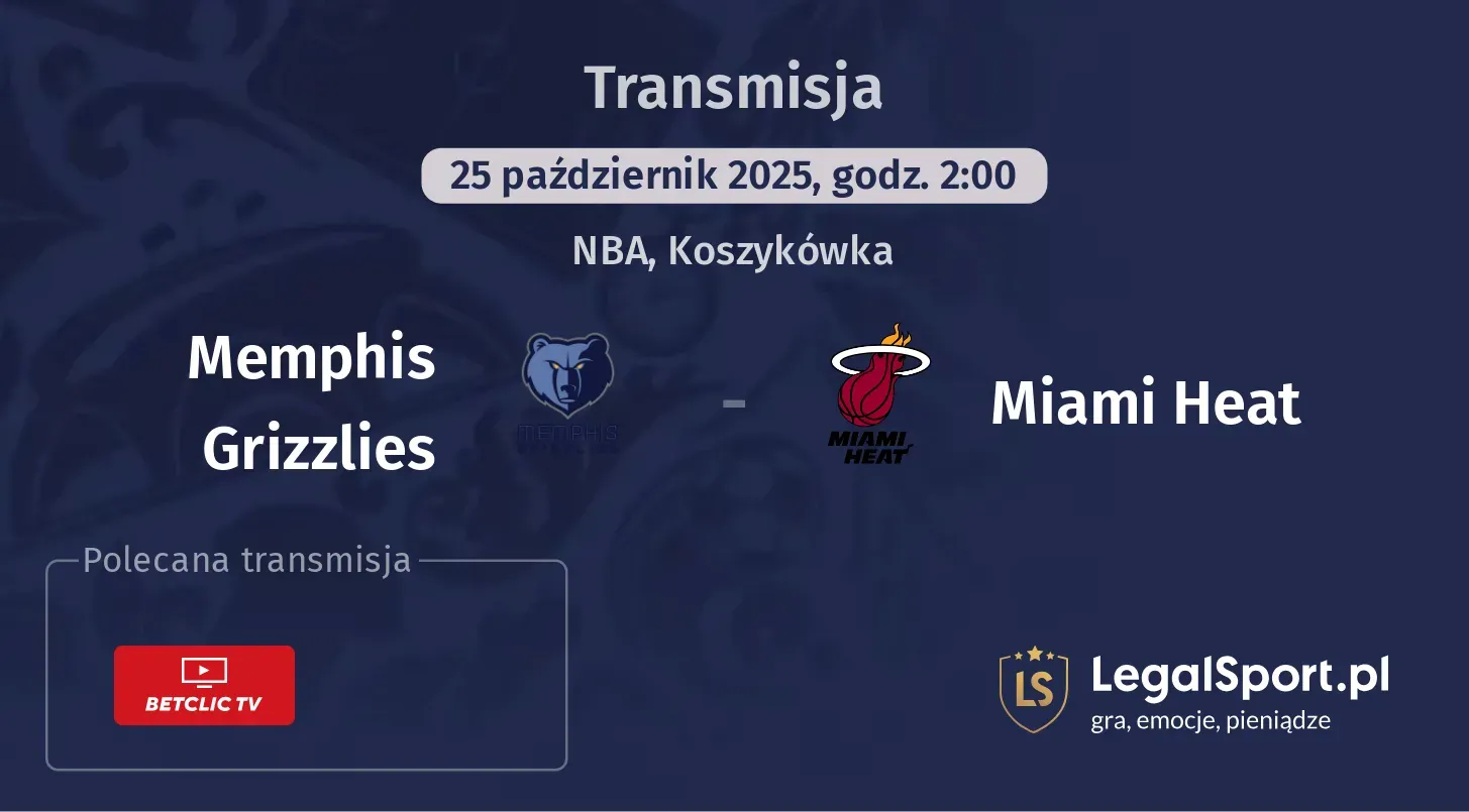 Memphis Grizzlies - Miami Heat gdzie oglądać?