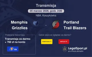 Memphis Grizzlies - Portland Trail Blazers gdzie oglądać (05.03.2026)