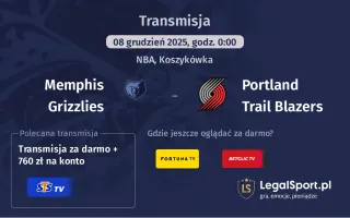 Memphis Grizzlies - Portland Trail Blazers gdzie oglądać? (08.12)