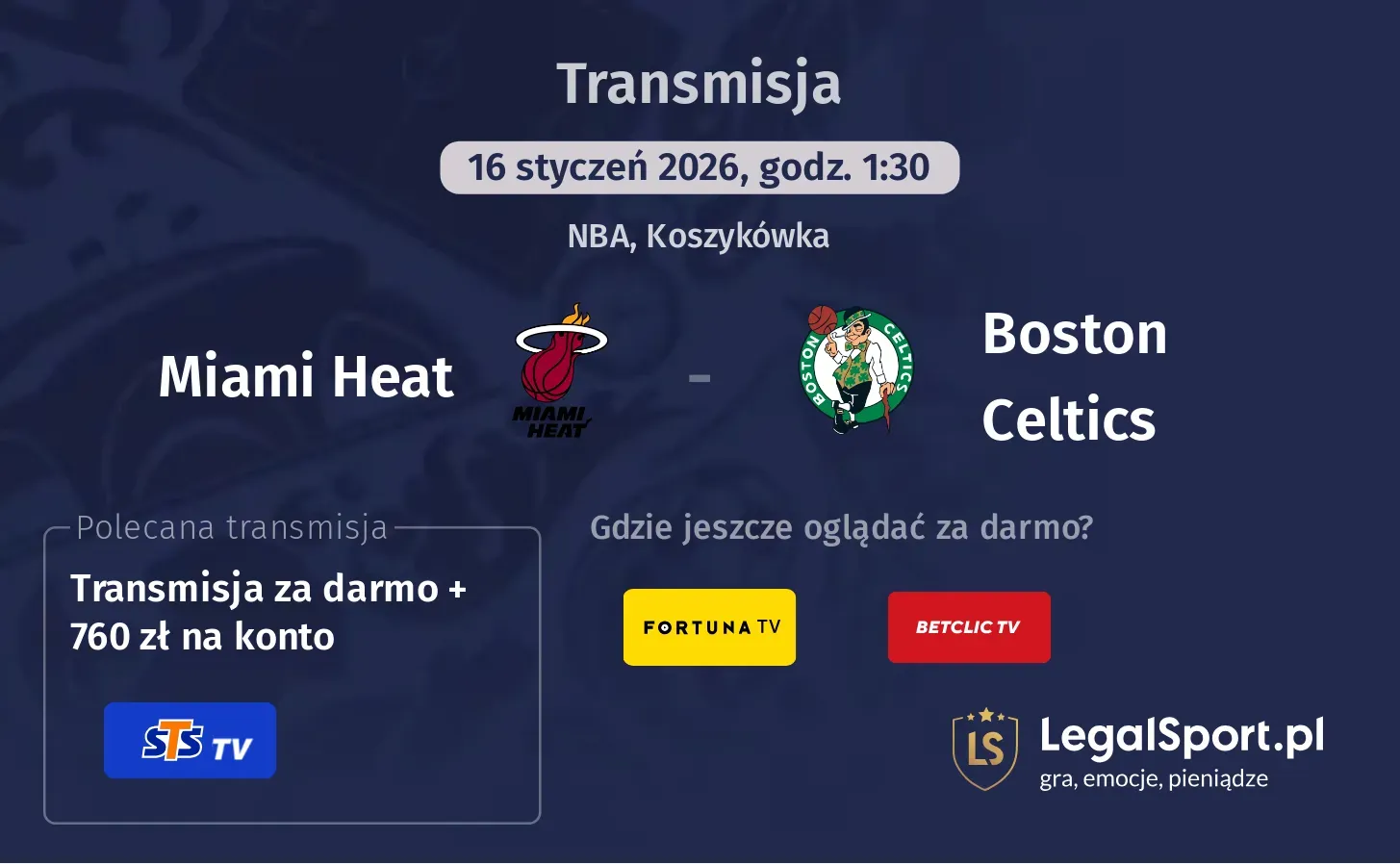 Miami Heat - Boston Celtics Transmisje