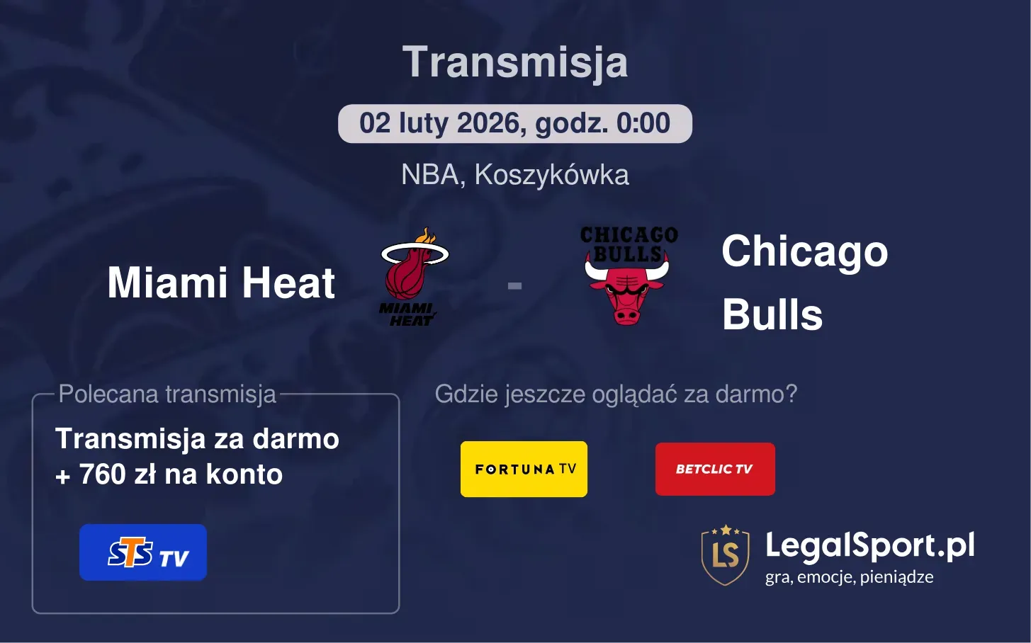 Miami Heat - Chicago Bulls Transmisje