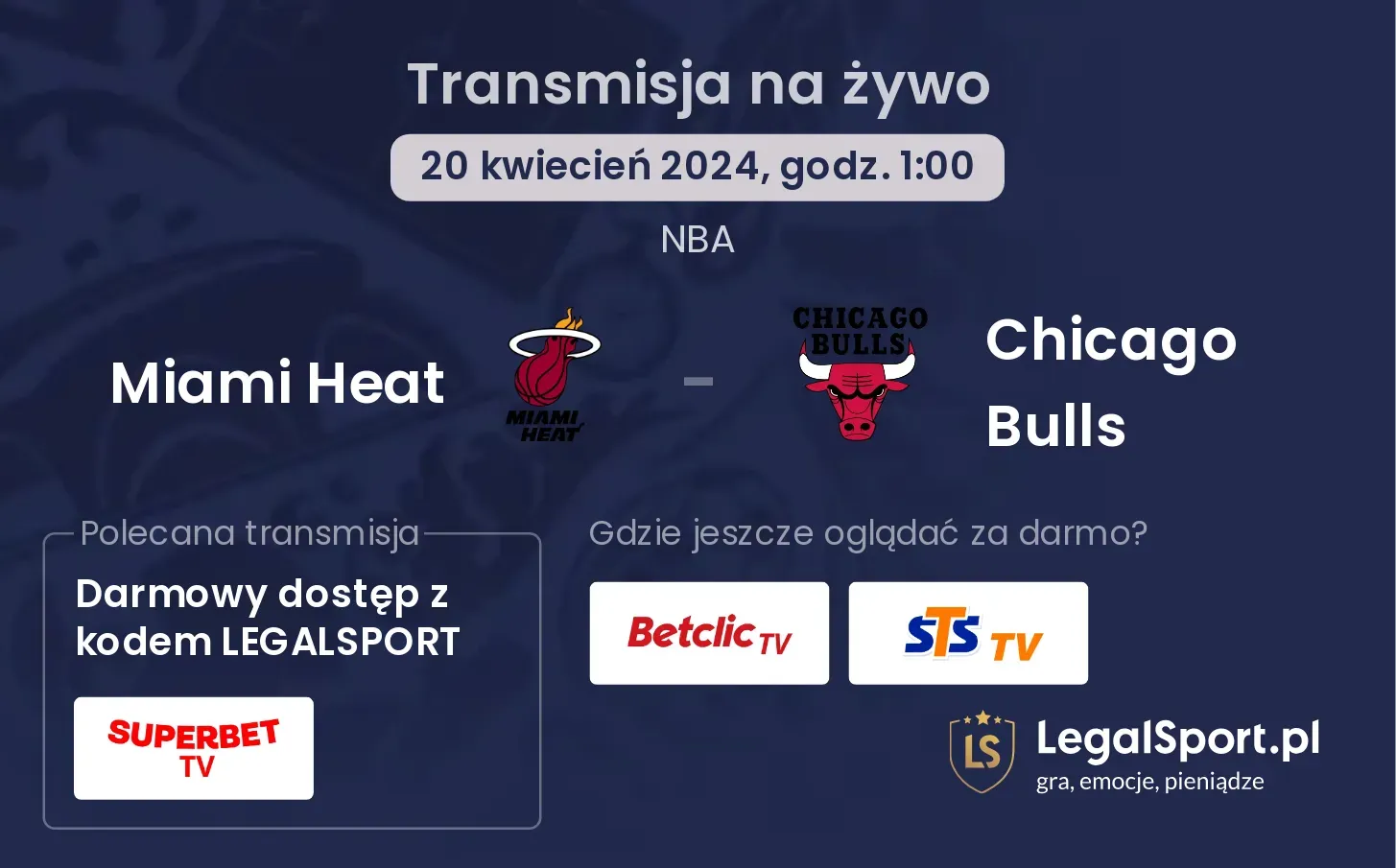 Miami Heat - Chicago Bulls transmisja na żywo