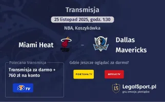 Miami Heat - Dallas Mavericks gdzie oglądać? (25.11)