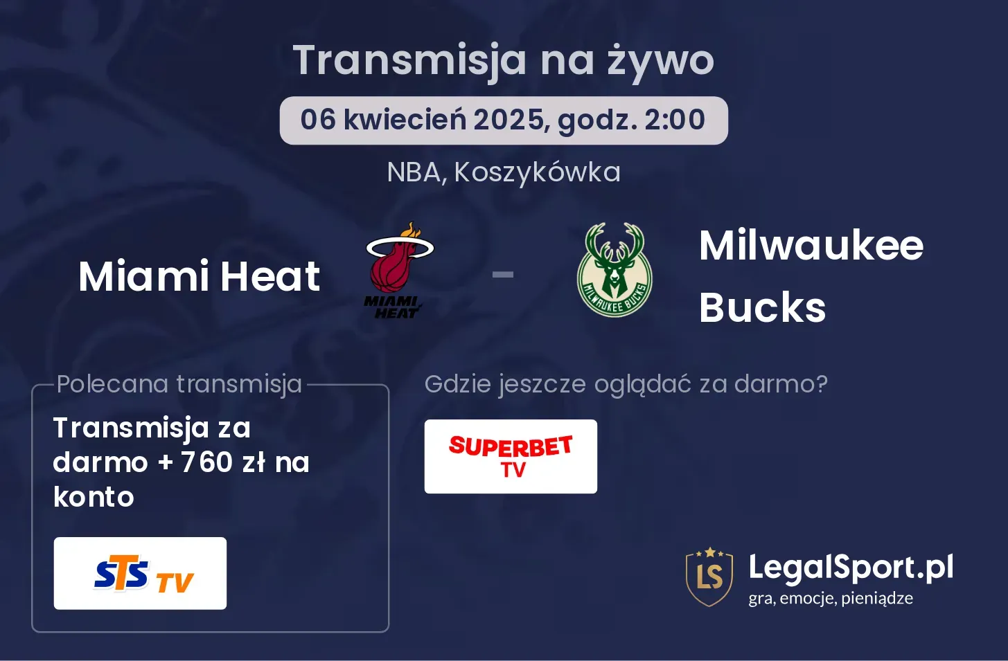 Miami Heat - Milwaukee Bucks gdzie oglądać transmisję?
