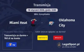 Miami Heat - Oklahoma City gdzie oglądać? (18.01)