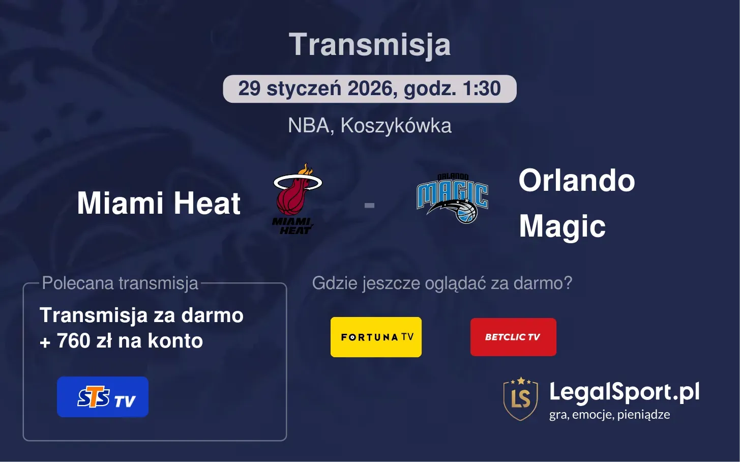 Miami Heat - Orlando Magic Transmisje