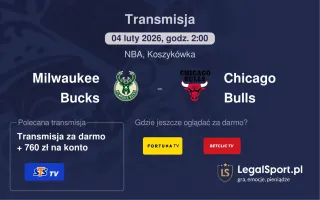 Milwaukee Bucks - Chicago Bulls gdzie oglądać (04.02.2026)