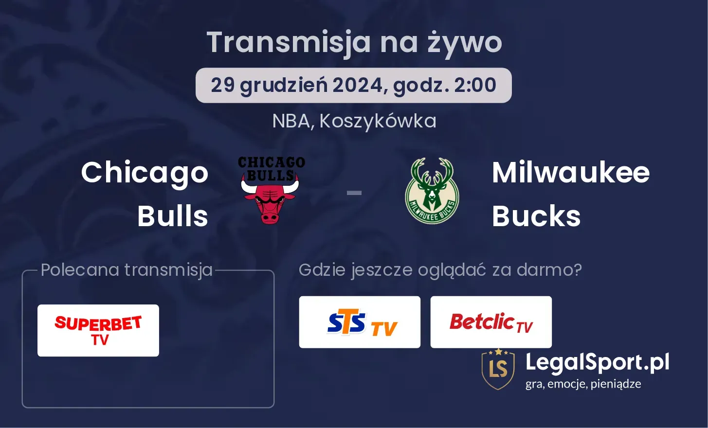 Chicago Bulls - Milwaukee Bucks gdzie oglądać transmisję?