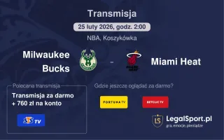 Milwaukee Bucks - Miami Heat gdzie oglądać (25.02.2026)
