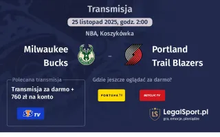 Milwaukee Bucks - Portland Trail Blazers gdzie oglądać? (25.11)