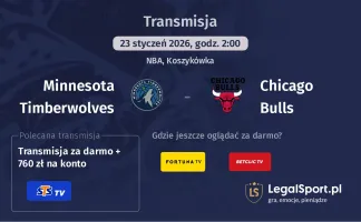 Minnesota Timberwolves - Chicago Bulls gdzie oglądać? (23.01)
