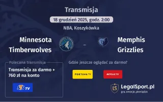 Minnesota Timberwolves - Memphis Grizzlies gdzie oglądać? (18.12)