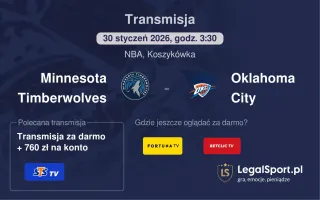 Minnesota Timberwolves - Oklahoma City gdzie oglądać? (30.01)