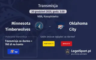 Minnesota Timberwolves - Oklahoma City gdzie oglądać? (20.12)