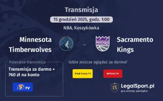 Minnesota Timberwolves - Sacramento Kings gdzie oglądać? (15.12)