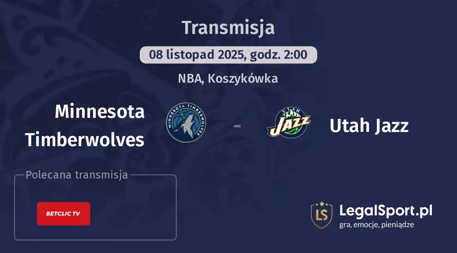 Minnesota Timberwolves - Utah Jazz Transmisje