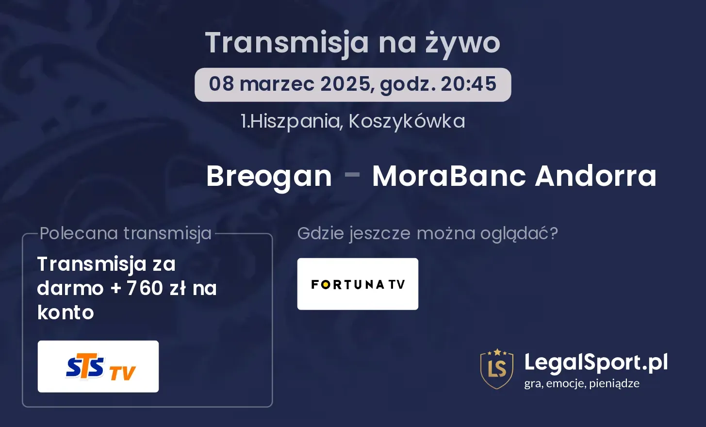 Breogan - MoraBanc Andorra gdzie oglądać?