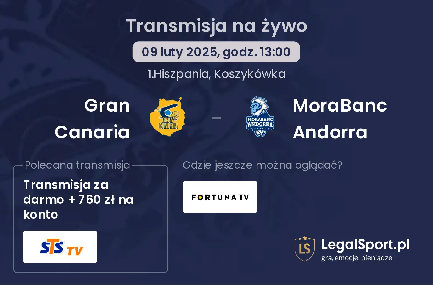 Gran Canaria - MoraBanc Andorra gdzie oglądać?