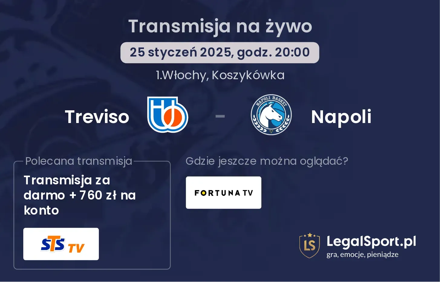 Treviso - Napoli gdzie oglądać?