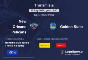 New Orleans Pelicans - Golden State gdzie oglądać (25.02.2026)