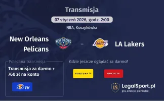 New Orleans Pelicans - LA Lakers gdzie oglądać (07.01.2026)