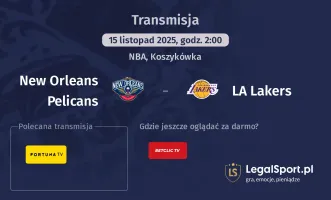 New Orleans Pelicans - LA Lakers gdzie oglądać? (15.11)