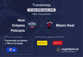 New Orleans Pelicans - Miami Heat gdzie oglądać (12.02.2026)