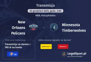 New Orleans Pelicans - Minnesota Timberwolves gdzie oglądać? (03.12)