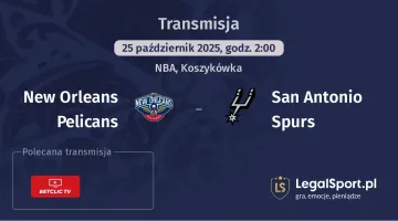 New Orleans Pelicans - San Antonio Spurs gdzie oglądać?