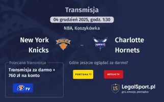 New York Knicks - Charlotte Hornets gdzie oglądać? (04.12)