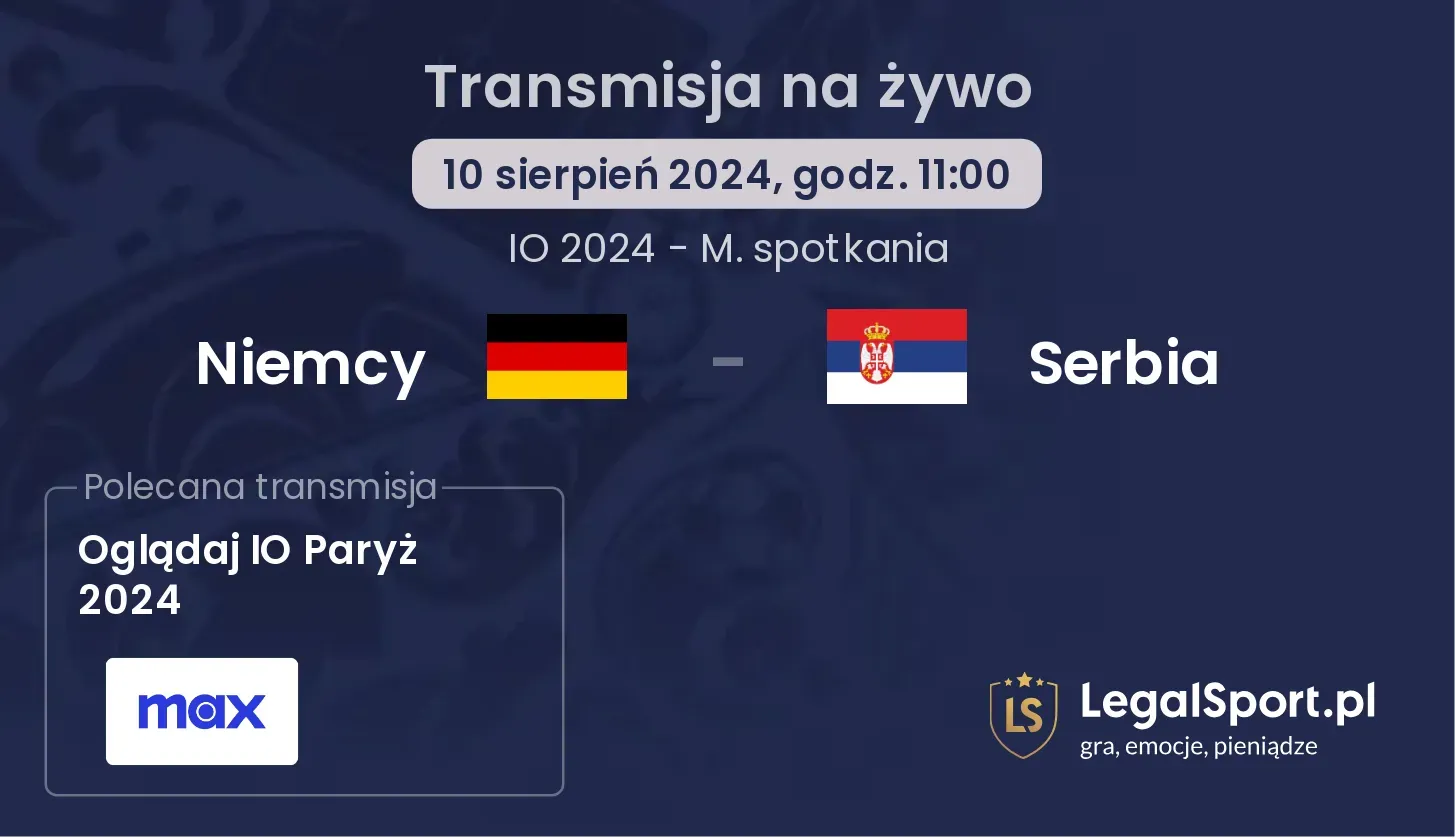 Niemcy - Serbia gdzie oglądać? (10.08, godz. 11:00)