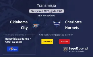 Oklahoma City - Charlotte Hornets gdzie oglądać? (06.01)