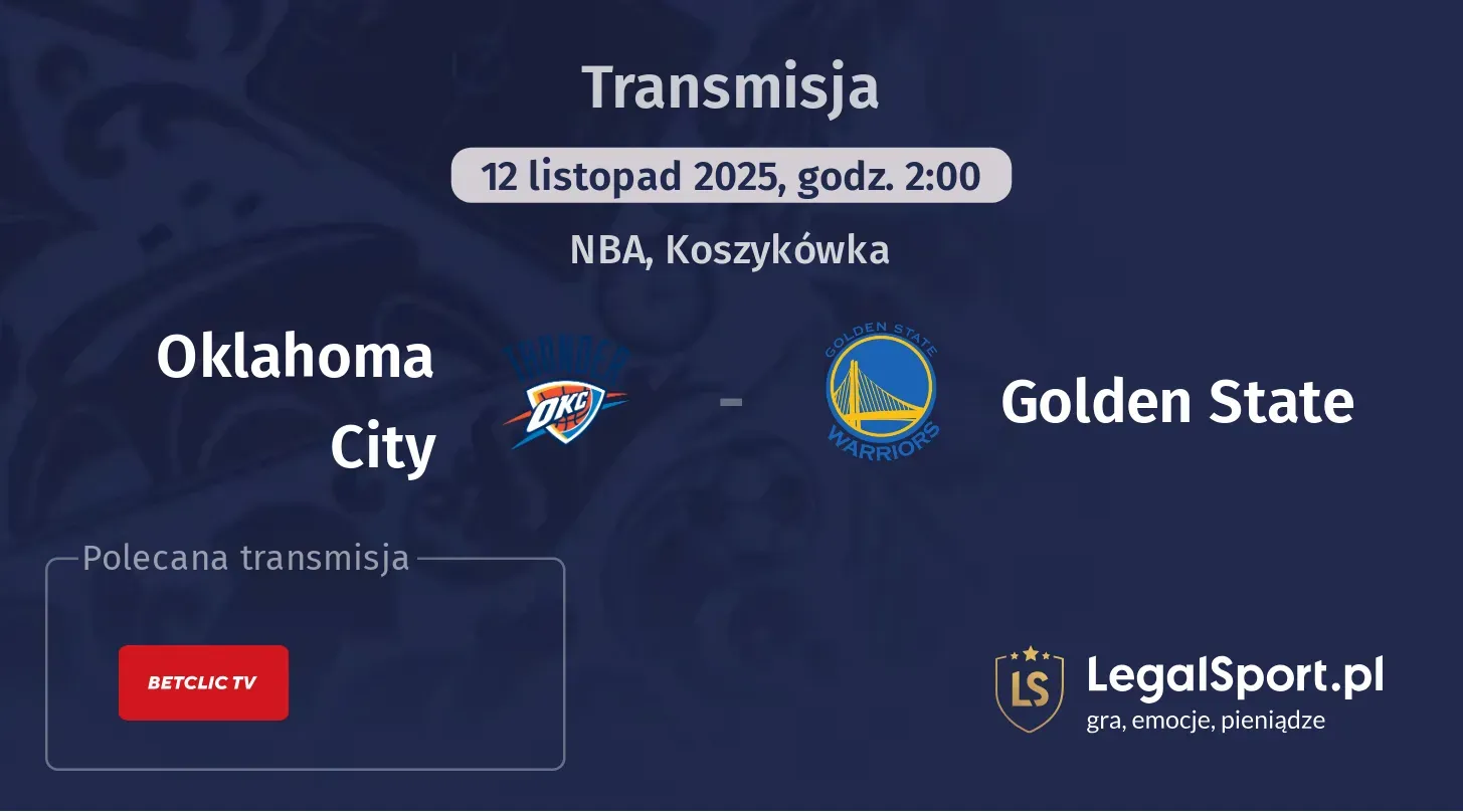 Oklahoma City - Golden State Transmisje