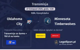 Oklahoma City - Minnesota Timberwolves gdzie oglądać? (27.11)